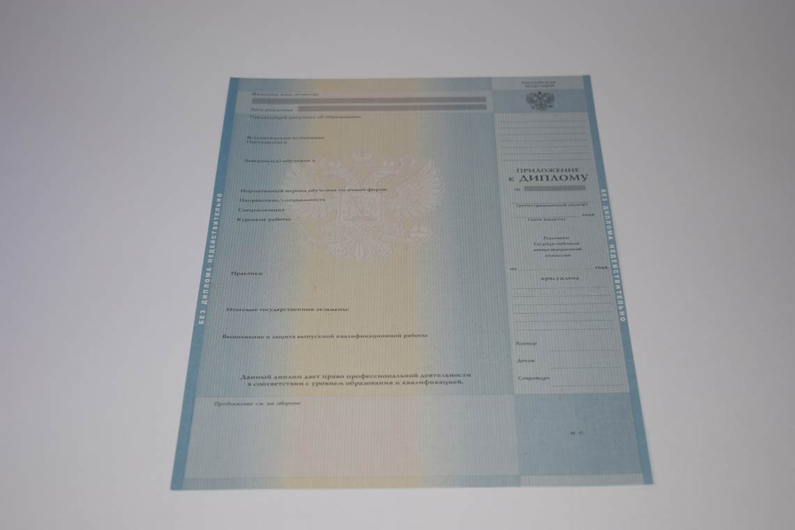 Приложение диплома Бакалавра в Химках 2011-2013